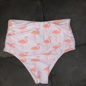 Cute high waisted swim suit bottoms. NEVER WORN